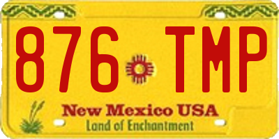 NM license plate 876TMP