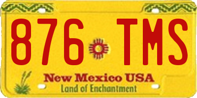 NM license plate 876TMS