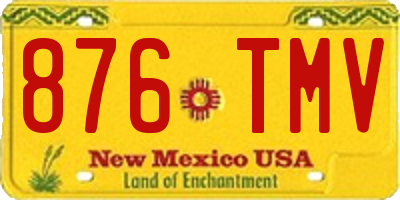 NM license plate 876TMV