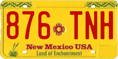 NM license plate 876TNH