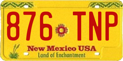 NM license plate 876TNP