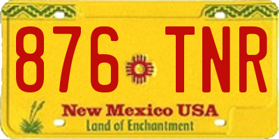 NM license plate 876TNR