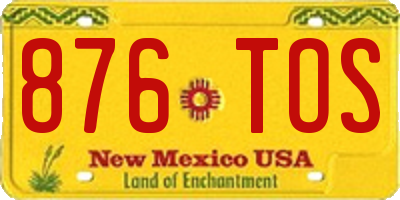 NM license plate 876TOS