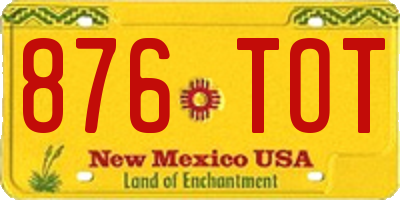 NM license plate 876TOT
