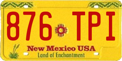 NM license plate 876TPI