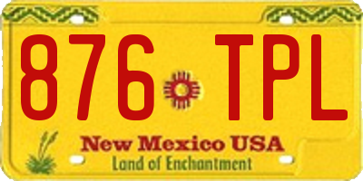 NM license plate 876TPL