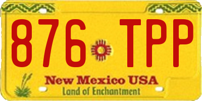 NM license plate 876TPP