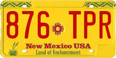NM license plate 876TPR