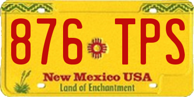 NM license plate 876TPS