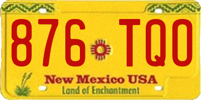NM license plate 876TQO
