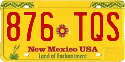 NM license plate 876TQS
