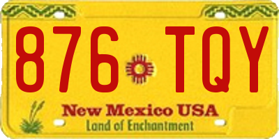 NM license plate 876TQY