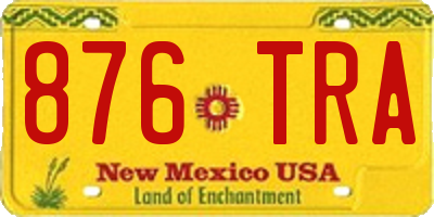 NM license plate 876TRA