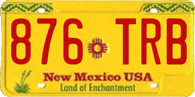 NM license plate 876TRB