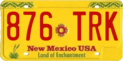 NM license plate 876TRK