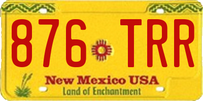 NM license plate 876TRR