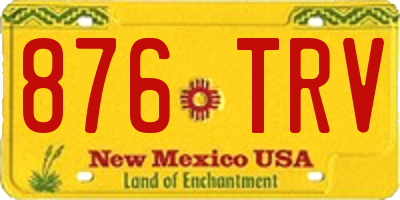 NM license plate 876TRV