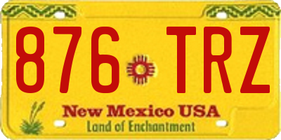 NM license plate 876TRZ