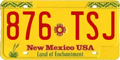 NM license plate 876TSJ
