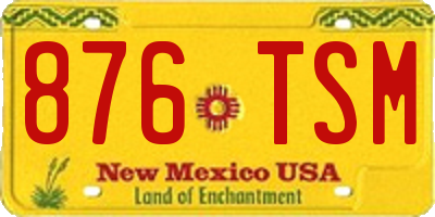 NM license plate 876TSM