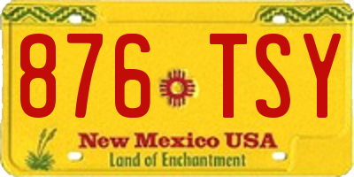 NM license plate 876TSY