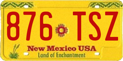 NM license plate 876TSZ