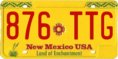 NM license plate 876TTG