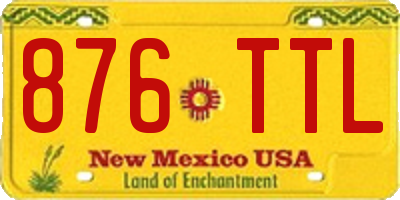 NM license plate 876TTL