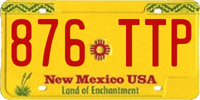 NM license plate 876TTP