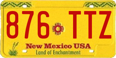 NM license plate 876TTZ
