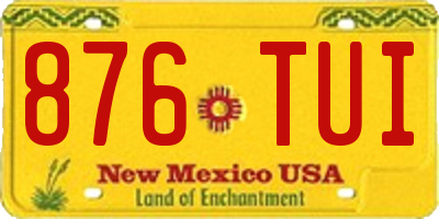 NM license plate 876TUI
