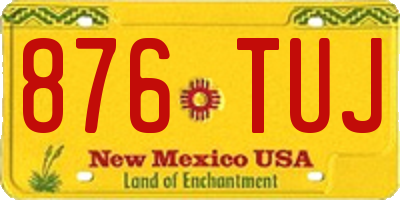 NM license plate 876TUJ