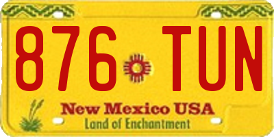 NM license plate 876TUN