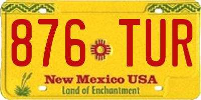NM license plate 876TUR