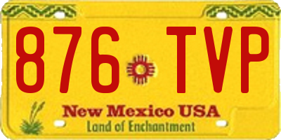 NM license plate 876TVP