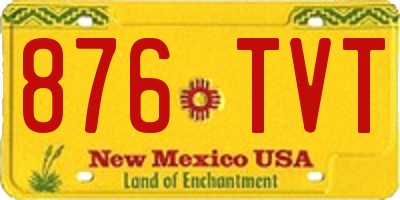 NM license plate 876TVT