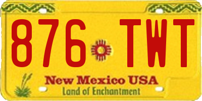 NM license plate 876TWT