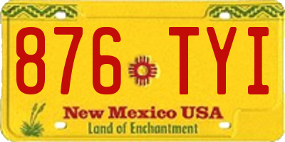 NM license plate 876TYI