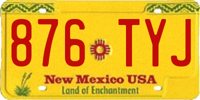 NM license plate 876TYJ