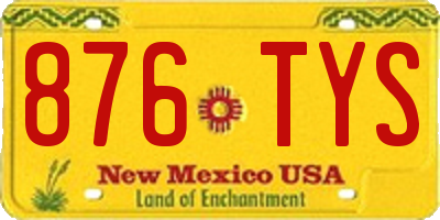 NM license plate 876TYS