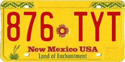 NM license plate 876TYT