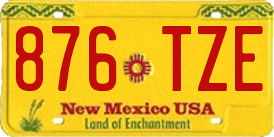 NM license plate 876TZE