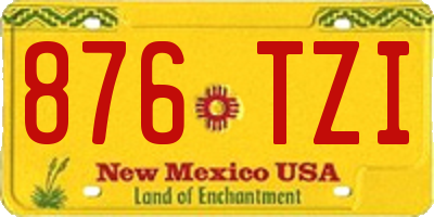 NM license plate 876TZI