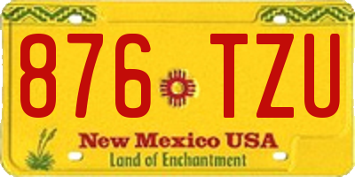 NM license plate 876TZU