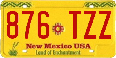 NM license plate 876TZZ