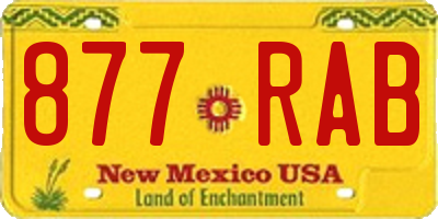 NM license plate 877RAB