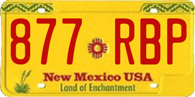 NM license plate 877RBP