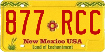 NM license plate 877RCC
