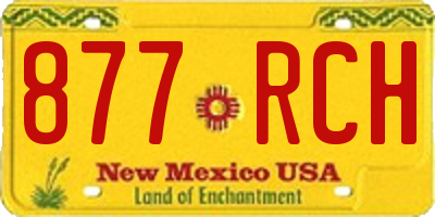 NM license plate 877RCH