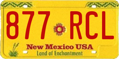 NM license plate 877RCL